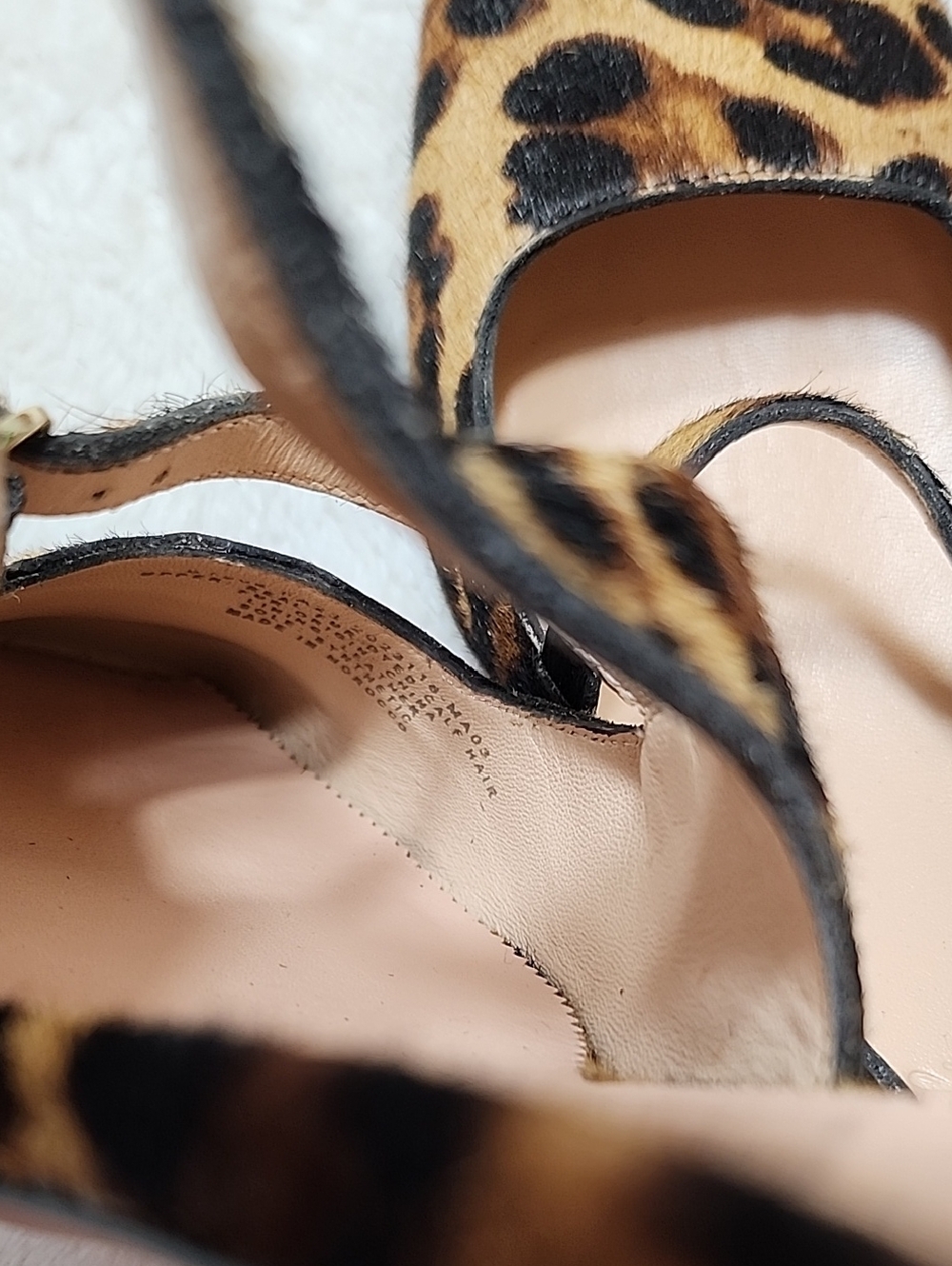J.Crew Layla slingback Mary Jane heels in leopard calf hair 10 - Picture 16 of 16